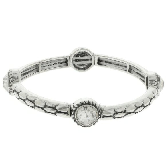 Western Jeweled Scale Pattern Stretch Bracelet - Picture 2 of 2